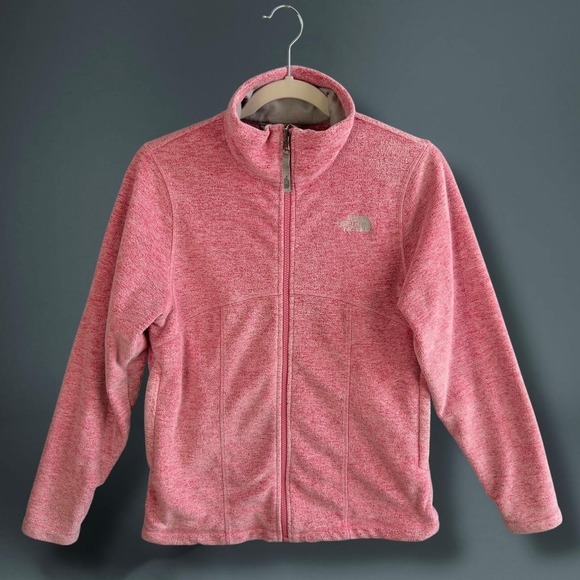 The North Face Girls XL Pink Fleece Jacket Full Zip Soft Warm ALWL Size 18/20 - Picture 1 of 10